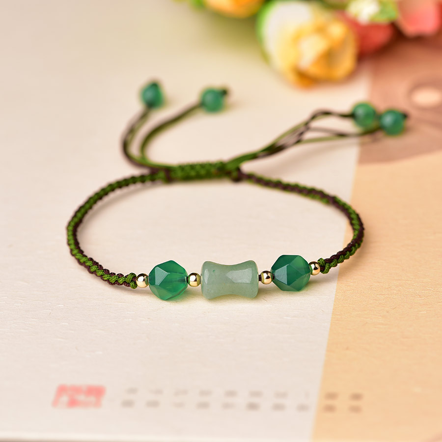 Women'S Vintage Accessories - Bracelets en perles de Jade naturel