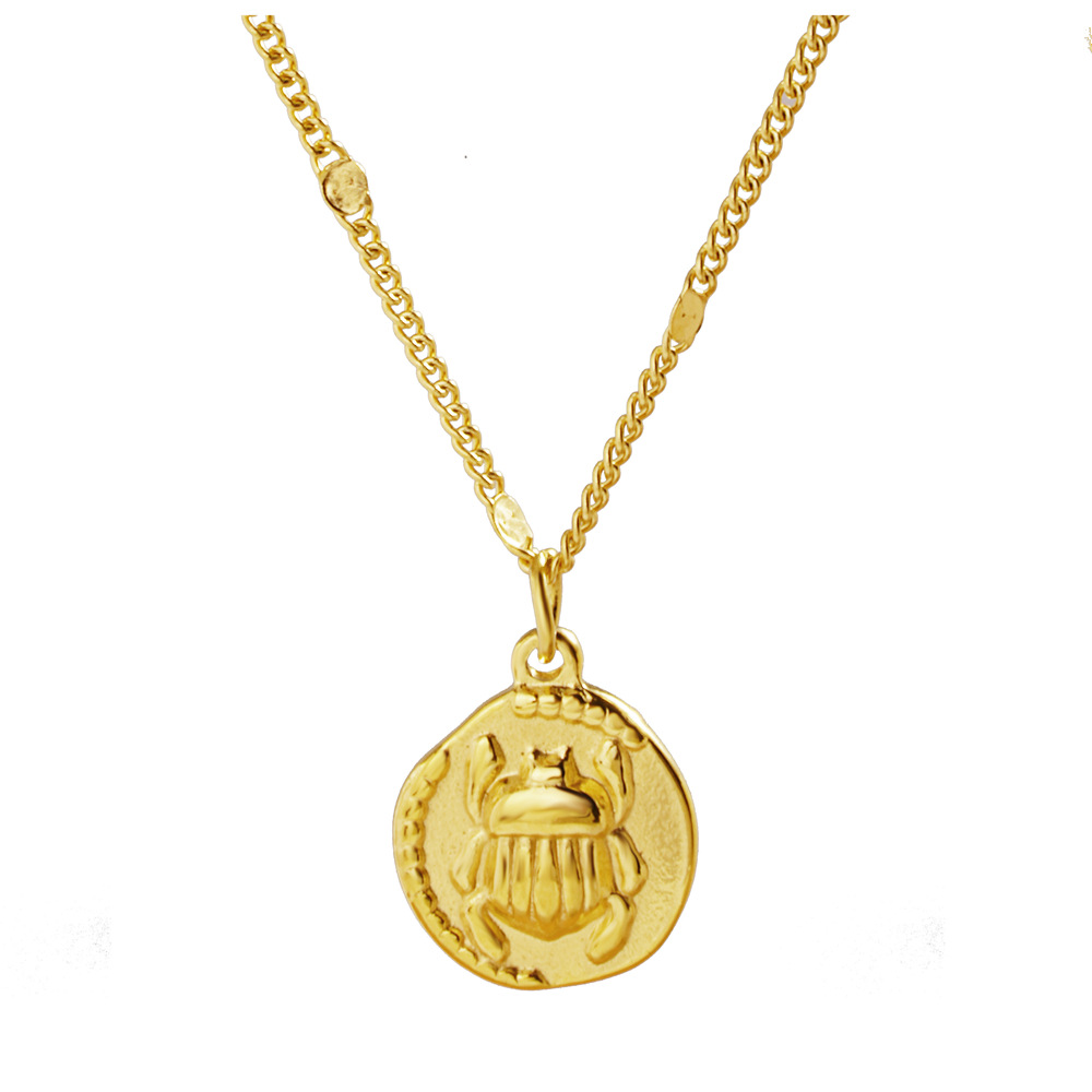 Coin Necklace Delicate - Collier pendentif délicat en acier inoxydable