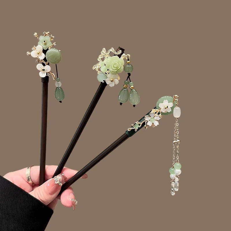 Women Knight Accessories - Épingle à cheveux en bois Antique