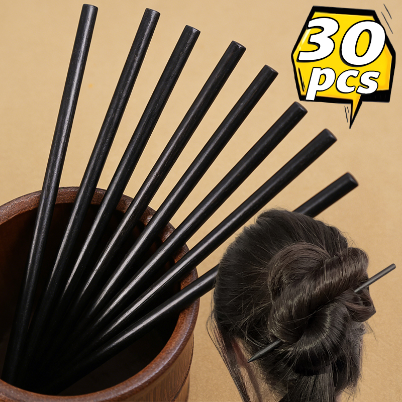 Women Knight Accessories - Épingles à cheveux en bois noir