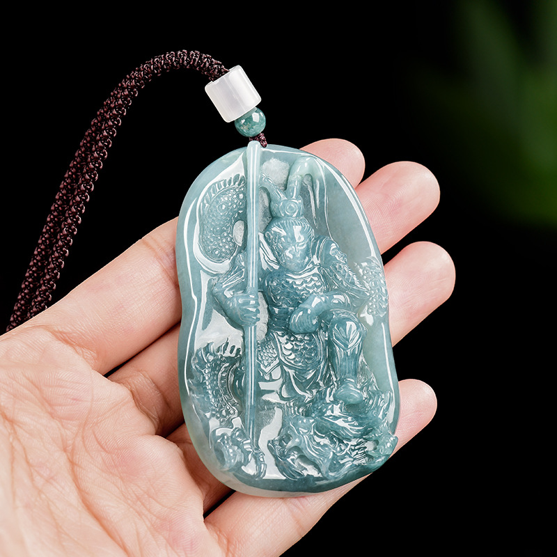 Women'S Vintage Accessories - Collier pendentif Roi Singe en jadéite