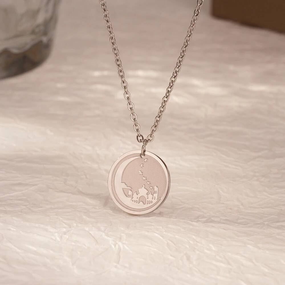 Collier pendentif rond avec di - Coin Necklace Delicate avis et prix