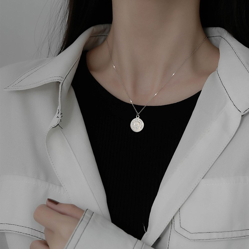 Collier en argent sterling S92 - Coin Necklace Delicate avis et prix