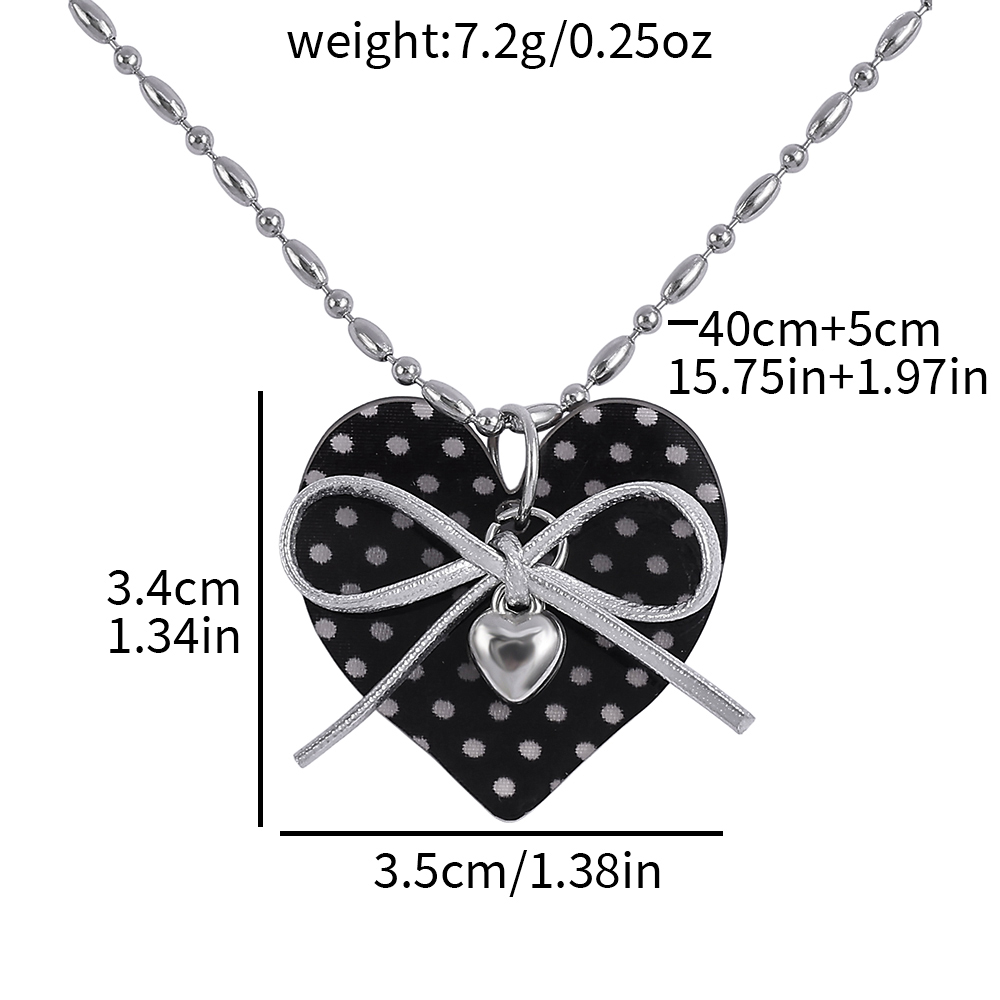 Collier pendentif cœur à pois  - Women'S Y2K Accessories avis et prix